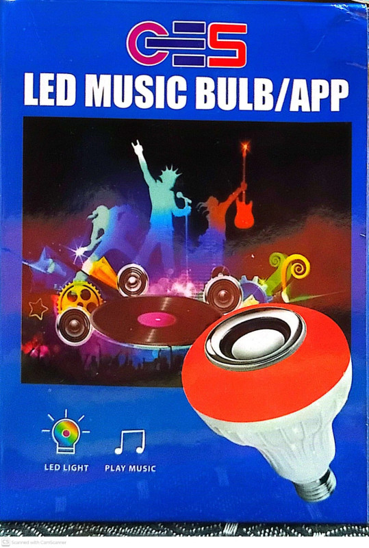 Smart Music Led Light Bulb With Remote Control & Bluetooth Speaker